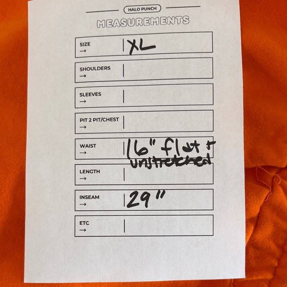 Streetz Iz Watchin Orange Track Joggers w/ GOAT woman’s sz XL 95% cotton pockets - Picture 11 of 11